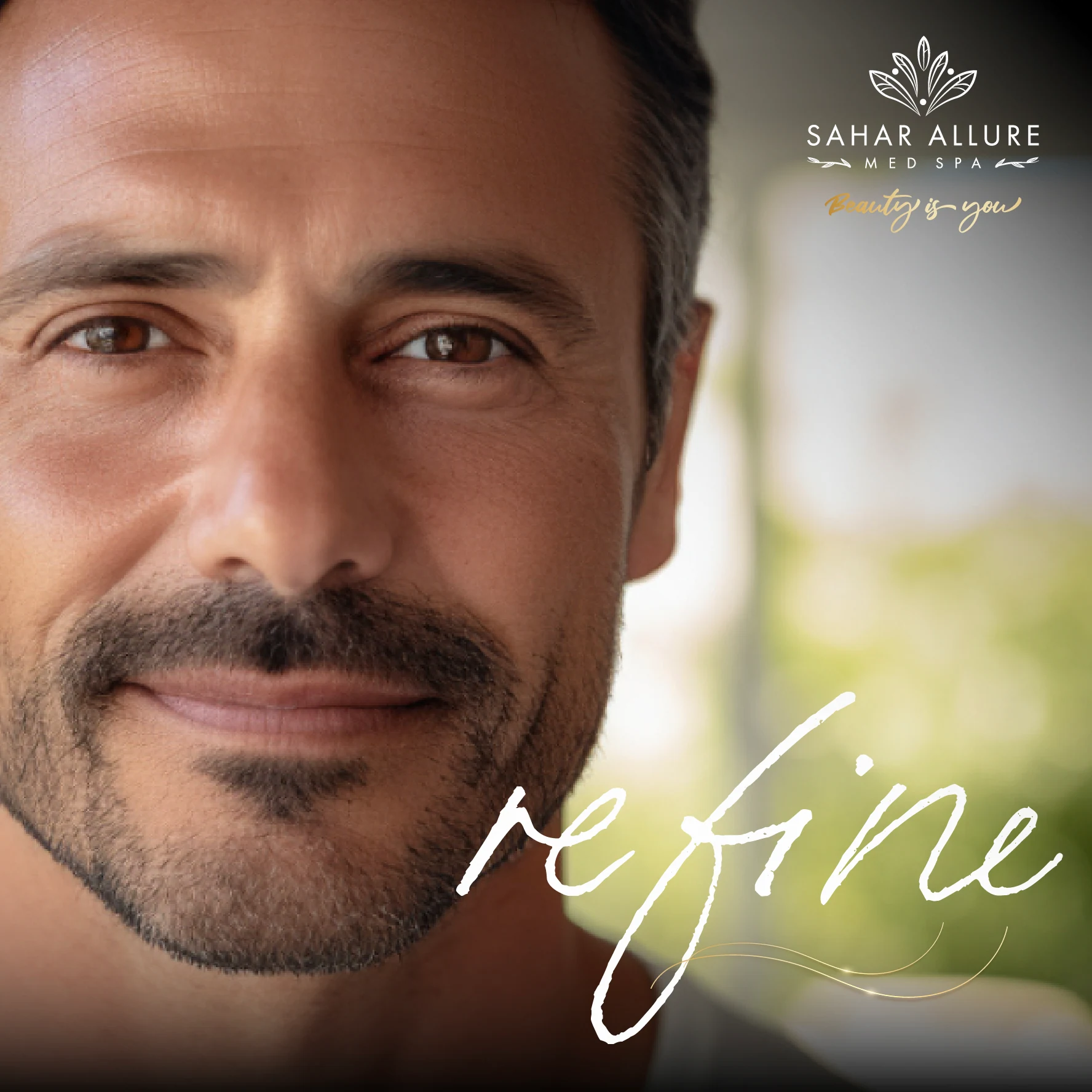 Refine campaign portrait featuring a man